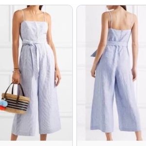 J CREW SIZE 6 SPAGHETTI STRAP JUMPSUIT BEAUCHAMPS LINEN